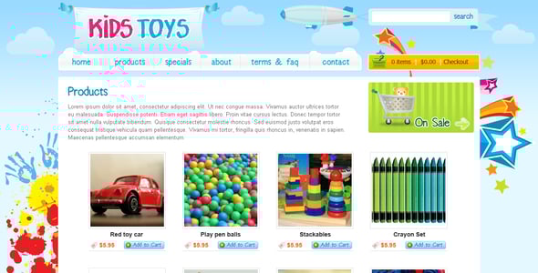 Kids Toys Website Templates | ThemeForest