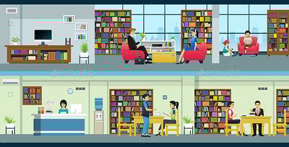 Library Graphics, Designs & Templates | GraphicRiver