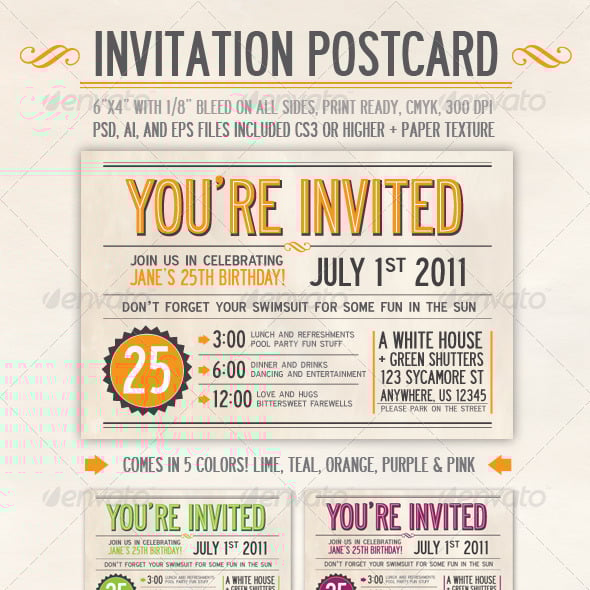 Invitation Graphics, Designs & Templates | GraphicRiver
