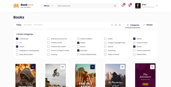 Book eCommerce Website Templates | ThemeForest
