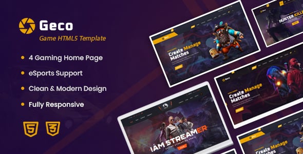 Gaming HTML Website Templates | ThemeForest