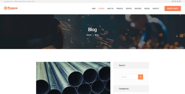 Steel WordPress Themes | ThemeForest
