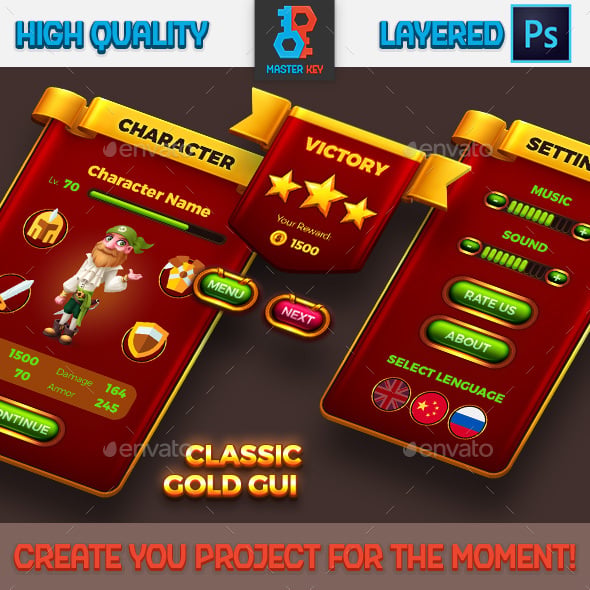 Achievements Game User UI Templates | GraphicRiver