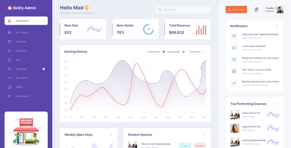 Learning Management System UI Templates | ThemeForest