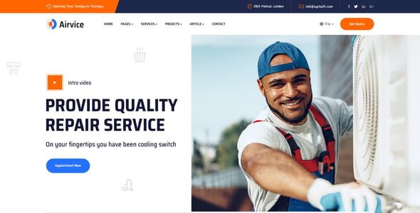 Ac Repair Website Templates | ThemeForest