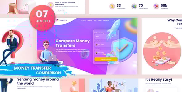 Money Transfer Website Templates | ThemeForest