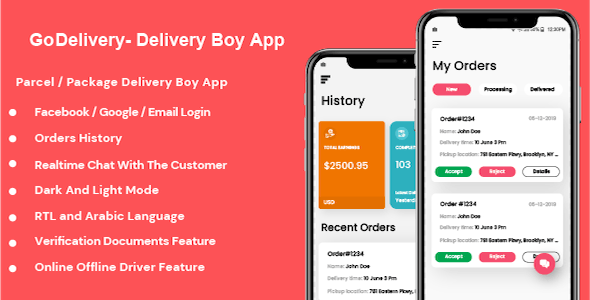 Delivery Mobile App Templates | CodeCanyon