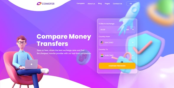Money Transfer Website Templates | ThemeForest