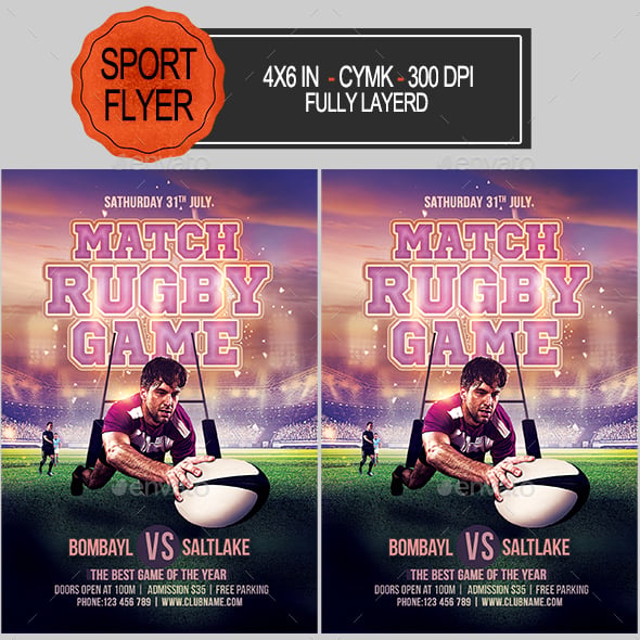 Rugby Graphics, Designs & Templates | GraphicRiver