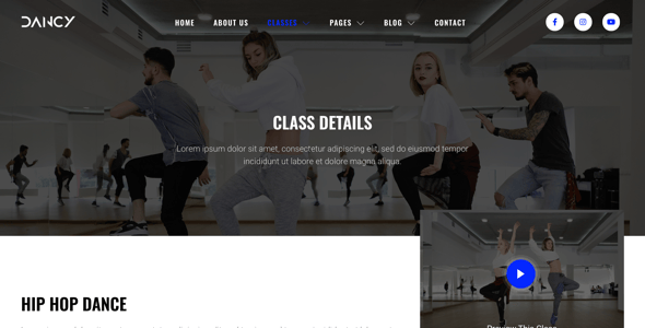 Dance Studio Website Templates | ThemeForest