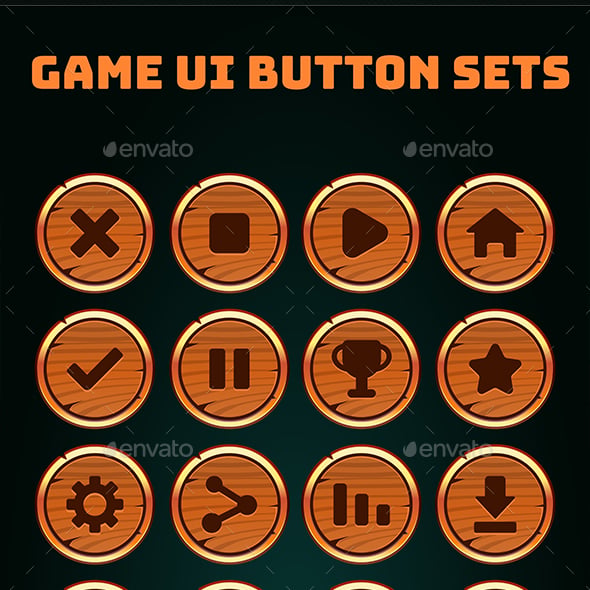 Button Game Assets | GraphicRiver
