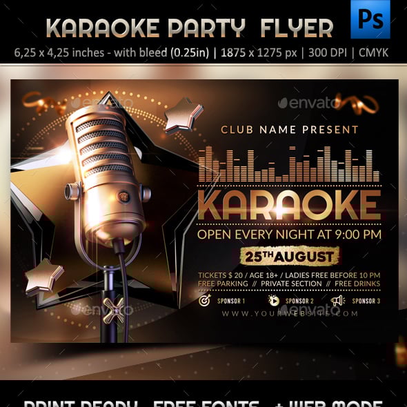 Karaoke Graphics, Designs & Templates | GraphicRiver