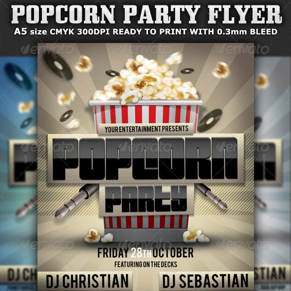 Popcorn Flyer Templates GraphicRiver