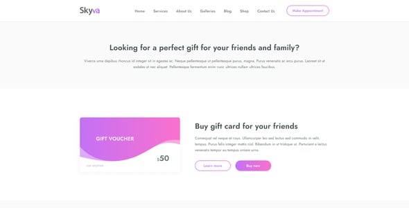 Gift Card Website Templates | ThemeForest