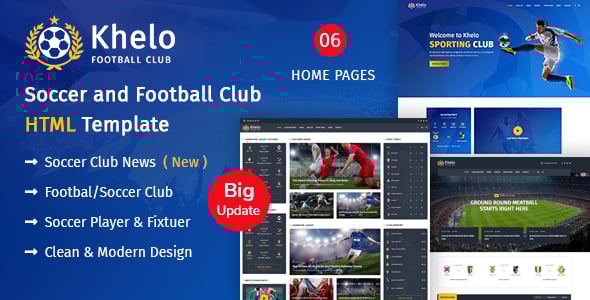 Football HTML Website Templates | ThemeForest