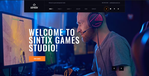 Game Studio Website Templates | ThemeForest