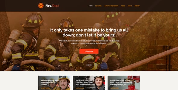 Fire Department Website Templates | ThemeForest