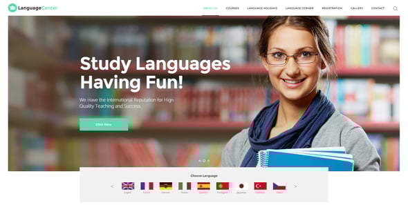 Language School Website Templates | ThemeForest