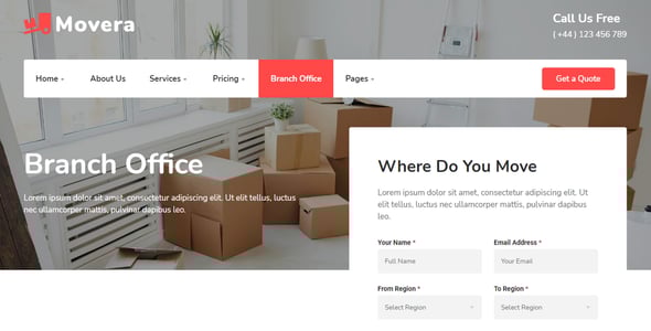 Moving Company Website Templates | ThemeForest