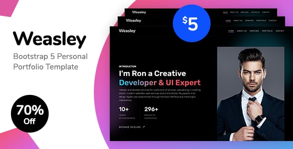 Bootstrap 5 Portfolio Website Templates | ThemeForest