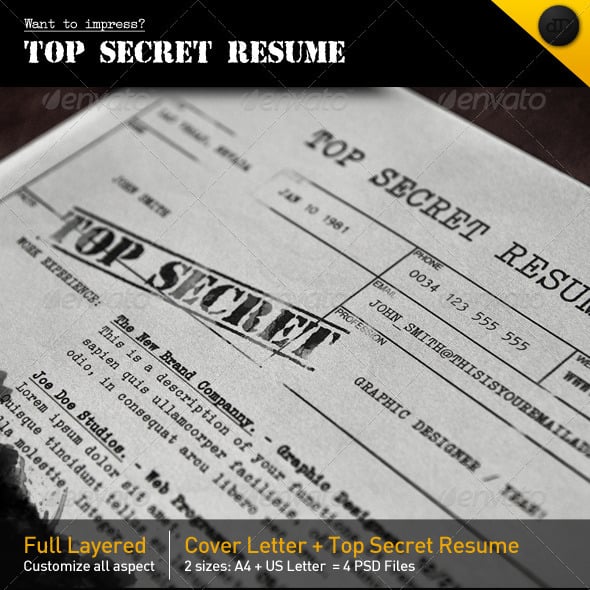 Top Secret Letter Template