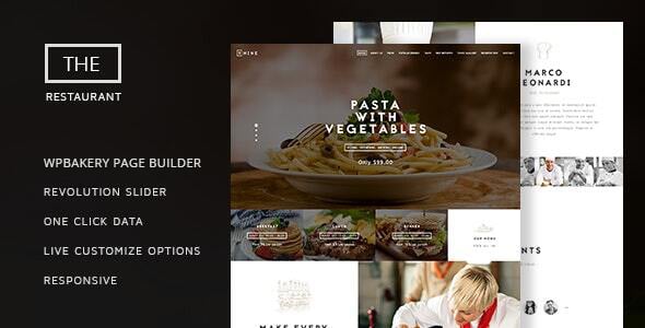One Page Restaurant Website Templates | ThemeForest