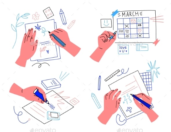 Hand-writing Graphics, Designs & Templates | GraphicRiver