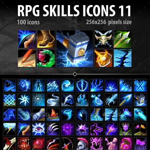 Skill Icon Game Assets from GraphicRiver