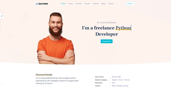 Bootstrap 5 Portfolio Website Templates | ThemeForest