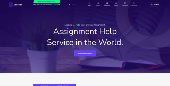 Assignment Website Templates | ThemeForest