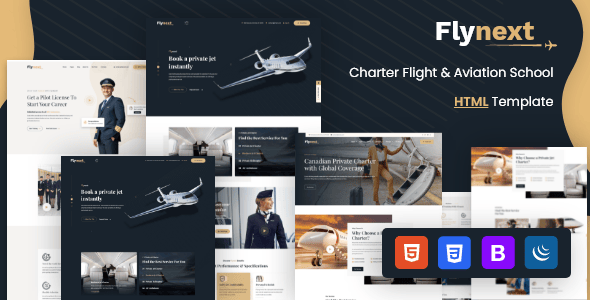 Private Jet Website Templates | ThemeForest