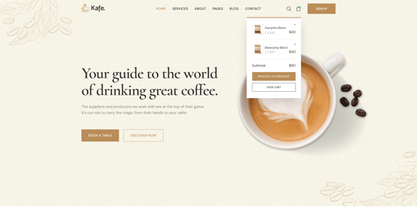 Coffee Shop UI Templates | ThemeForest