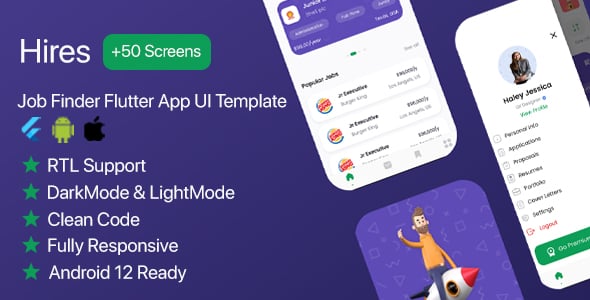 Flutter Job Mobile App Templates | CodeCanyon