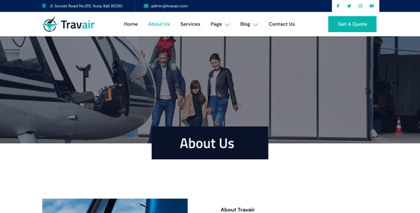 Private Jet Website Templates | ThemeForest