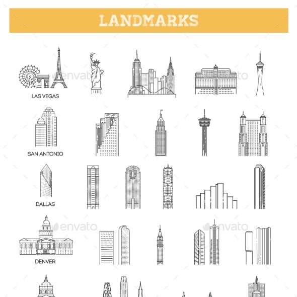 Landmarks Graphics, Designs & Templates | GraphicRiver