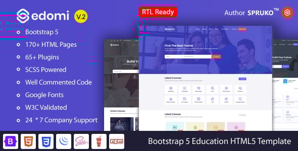 Bootstrap 5 Education Website Templates | ThemeForest