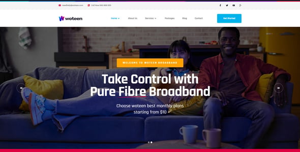 Telecom Website Templates | ThemeForest