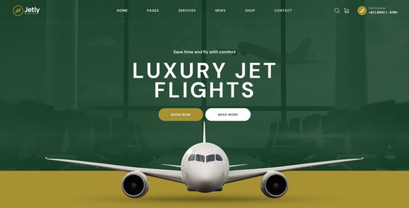 Private Jet Website Templates | ThemeForest