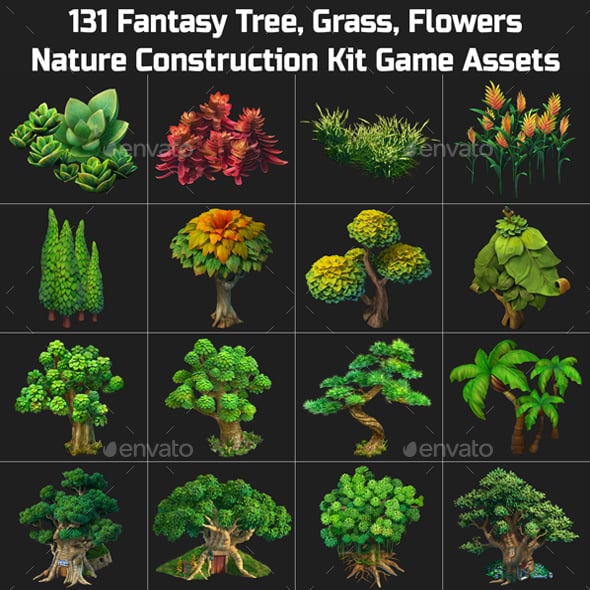 Trees 2D Game Assets from GraphicRiver