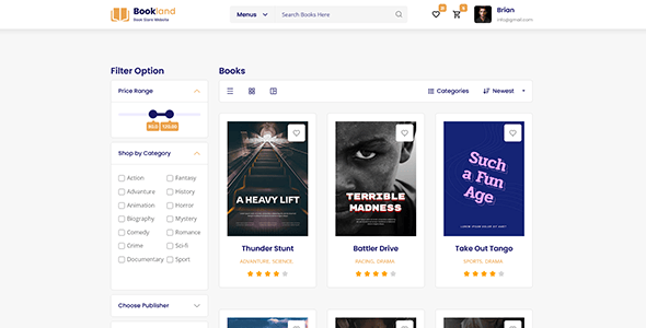 Bookstore HTML Website Templates | ThemeForest