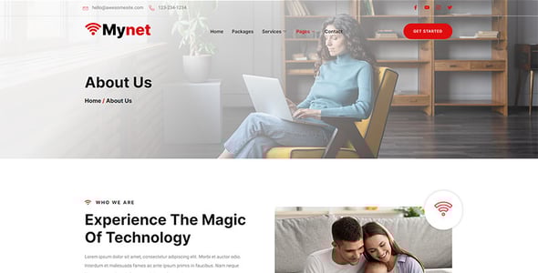 Internet Service Provider Website Templates | ThemeForest