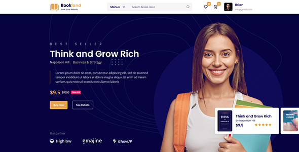 Book Store HTML Website Templates | ThemeForest