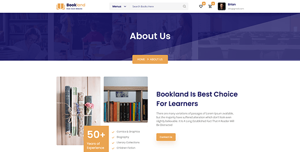 Book Store HTML Website Templates | ThemeForest