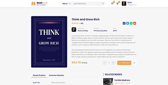 Book Store HTML Website Templates | ThemeForest