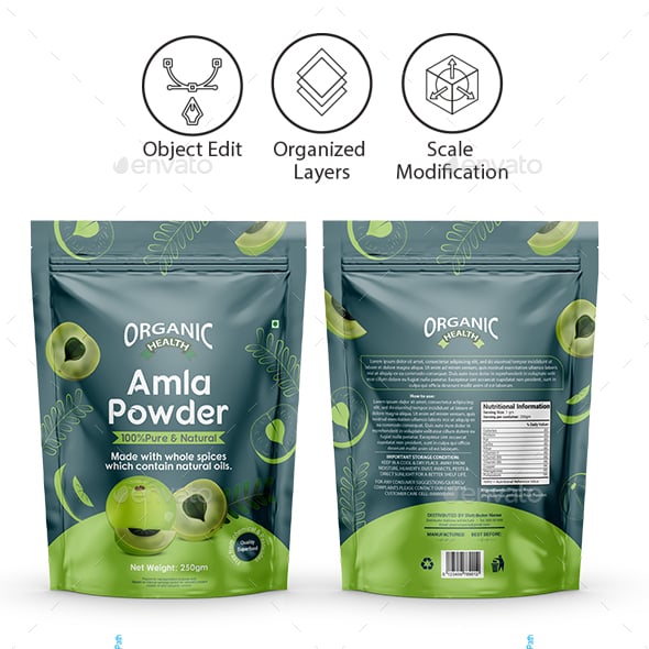 Powder Packaging Graphics, Designs & Templates