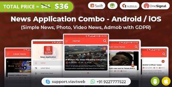 News Mobile App Templates | CodeCanyon