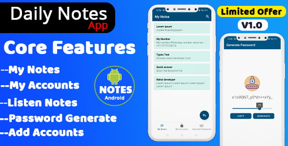 Make A Notes Android App With Android App Templates