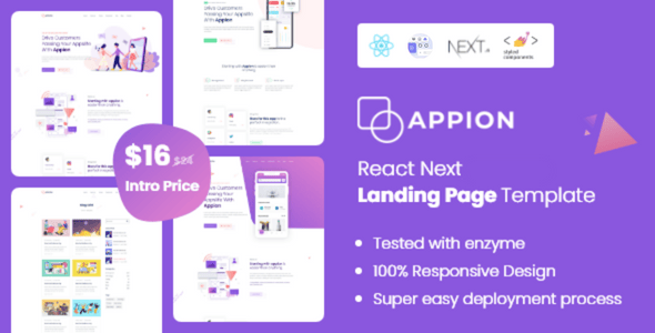 React Landing Page Website Templates | ThemeForest