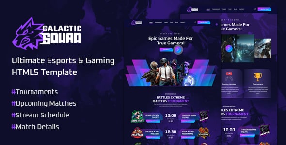 Gaming HTML Website Templates | ThemeForest