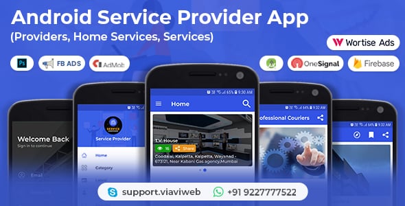 Service Provider Mobile App Templates | CodeCanyon